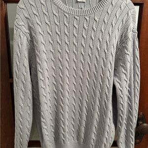 Gray Cable Knit Sweater